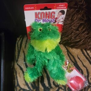 KONG Dr. Noyz Dog Frog No Stuffing  Plush Toy W Squeaker New Ea. sz Med